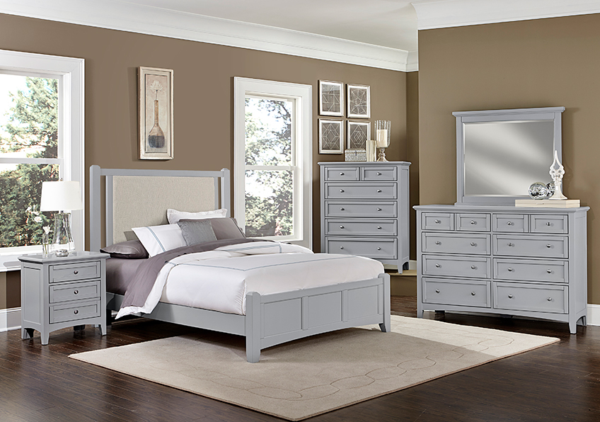 Bonanza Upholstered Bed - Grey in Queen - BB26-551-054-855-922 BB26551054855922