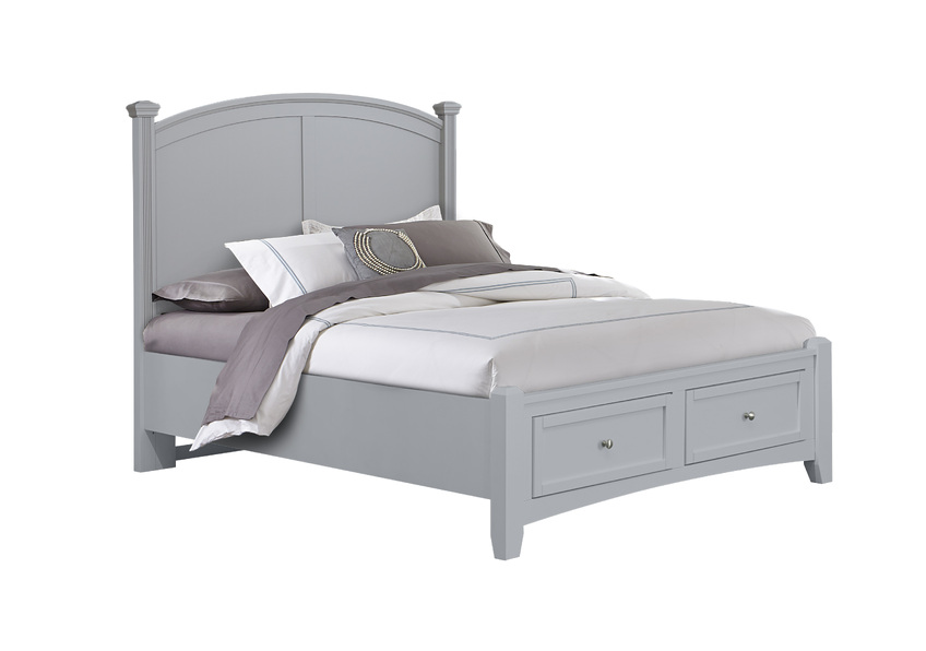 Bonanza Queen & King Poster Storage Bed - Grey Finish in King - BB26-667-060B-922-TT-666T BB26667060B922TT666T