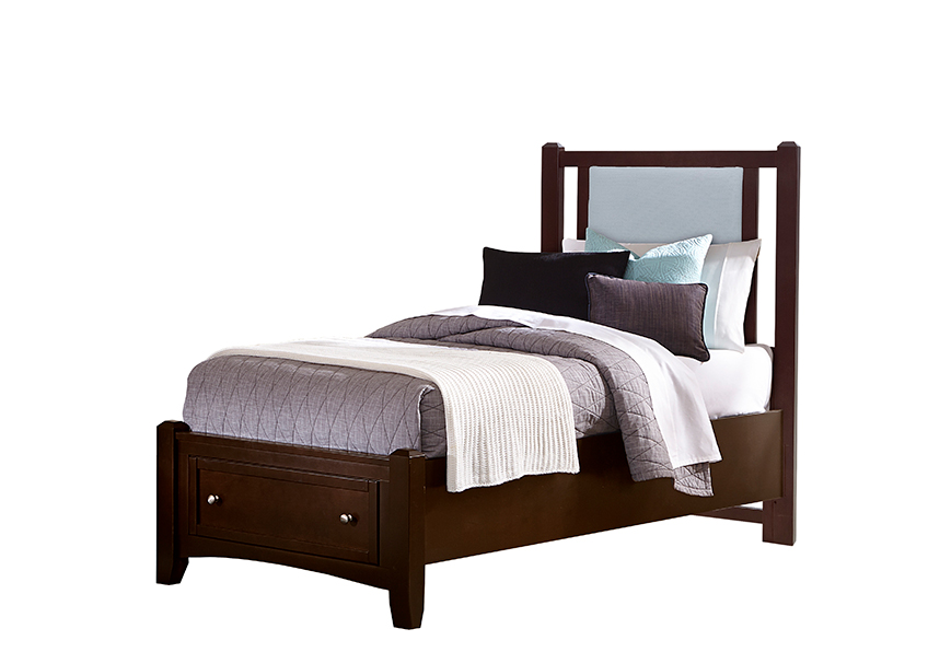 Bonanza Twin Upholstered Storage Bed 3/3 - Blue in Twin - BB27-331-033-033B-302-333 BB27331033033B302333