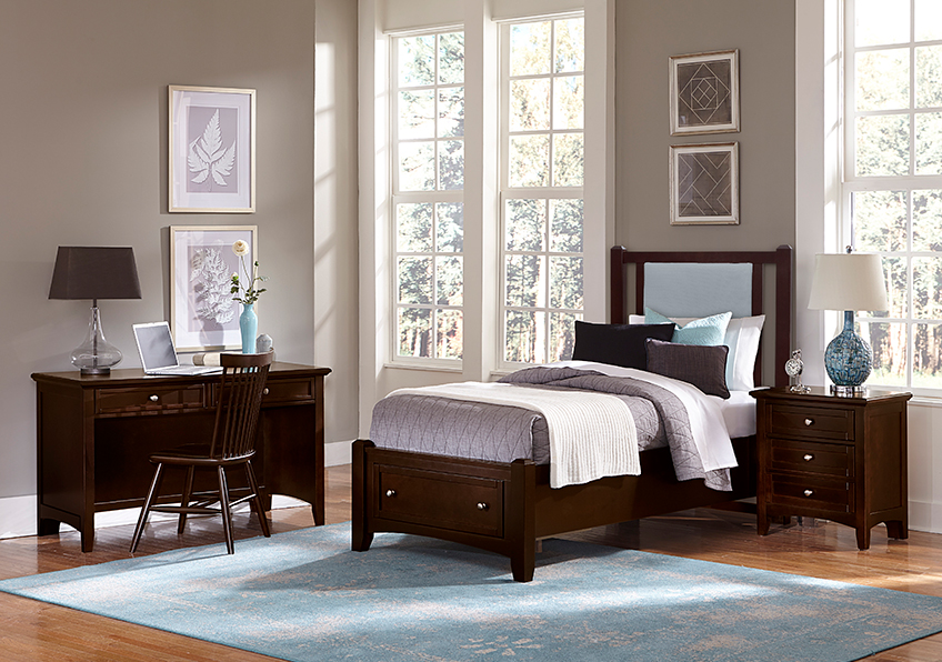 Bonanza Twin Upholstered Storage Bed 3/3 - Blue in Twin - BB27-331-033-033B-302-333 BB27331033033B302333
