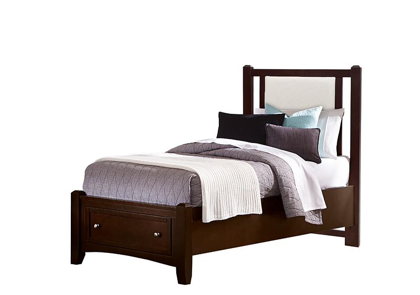 Bonanza Twin Upholstered Storage Bed 3/3 - Grey in Twin - BB27-331-034-033B-302-333 BB27331034033B302333