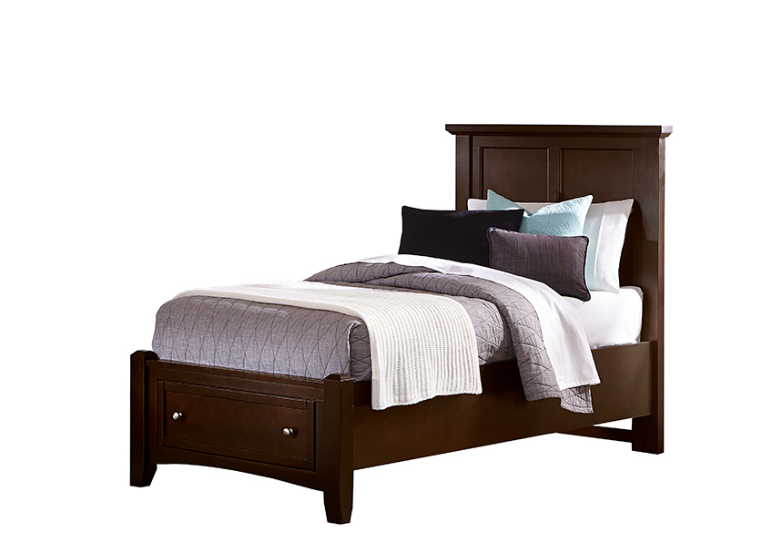 Bonanza Twin Mansion Storage Bed - Merlot Finish in Twin - BB27-338-033B-302-333 BB27338033B302333