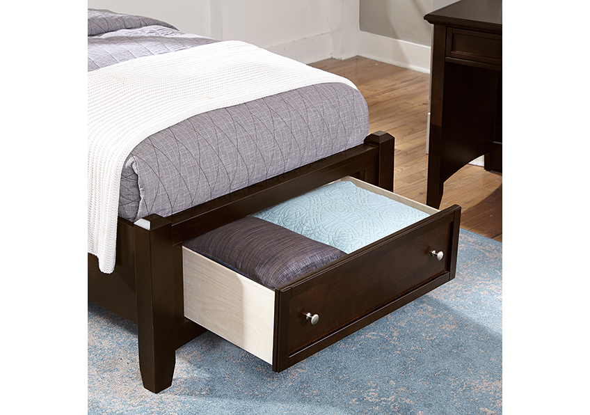 Bonanza Twin Mansion Storage Bed - Merlot Finish in Twin - BB27-338-033B-302-333 BB27338033B302333