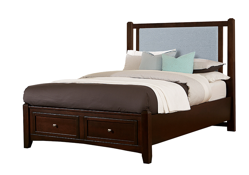 Bonanza Upholstered Storage Bed - Blue in Queen - BB27-551-053-050B-502-555 BB27551053050B502555