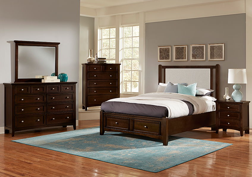 Bonanza Upholstered Storage Bed - Grey in Queen - BB27-551-054-050B-502-555 BB27551054050B502555