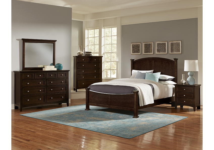 Bonanza Queen & King Poster Bed - Merlo Finish in Queen - BB27-557-755-922 BB27557755922