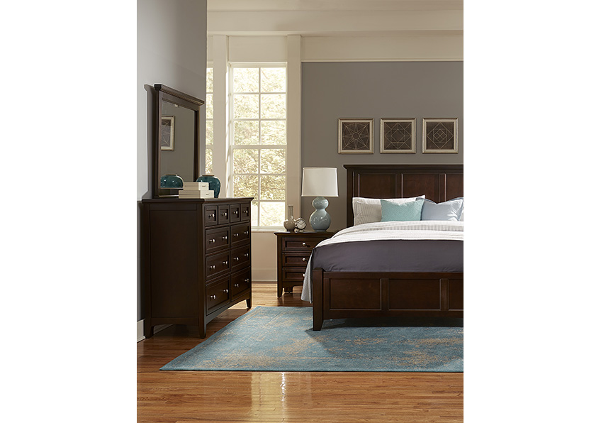 Bonanza Full ,queen, & King Mansion Bed - Merlo Finish - BB27-558/855/922 BB27558855922