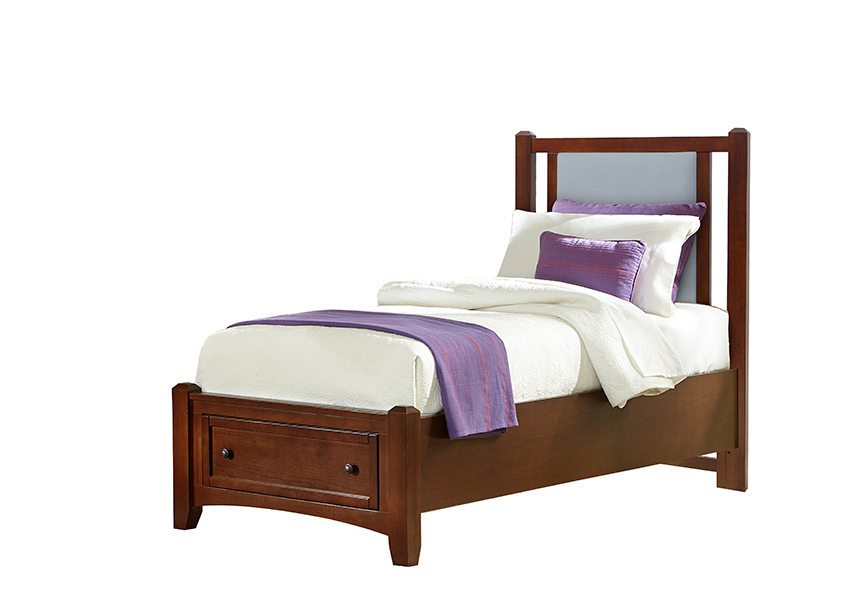 Bonanza Twin Upholstered Storage Bed 3/3 - Blue in Twin - BB28-331-033-033B-302-333 BB28331033033B302333
