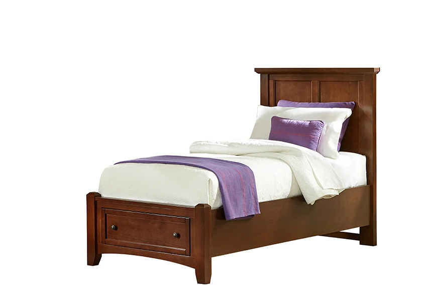 Bonanza Twin Mansion Storage Bed - Cherry Finish in Twin - BB28-338-033B-302-333 BB28338033B302333