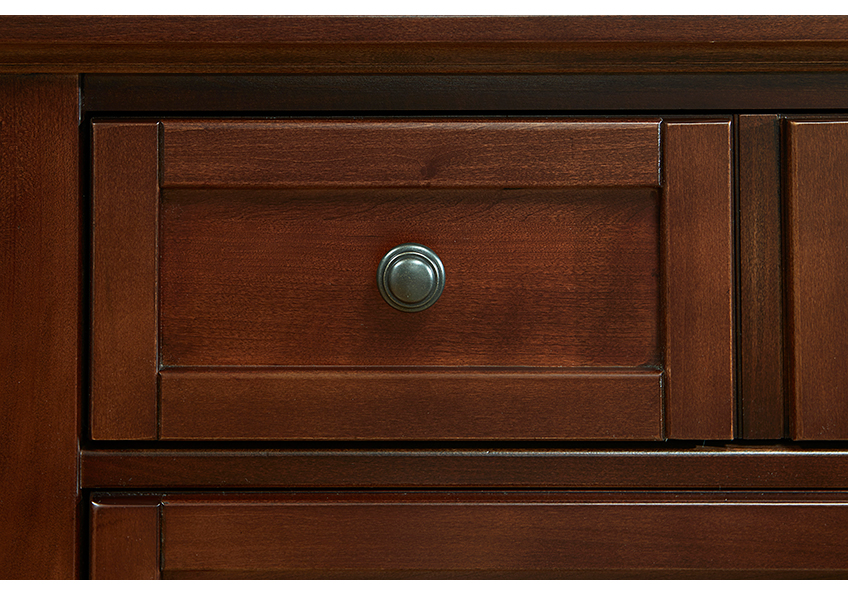Bonanza Twin Mansion Storage Bed - Cherry Finish in Twin - BB28-338-033B-302-333 BB28338033B302333