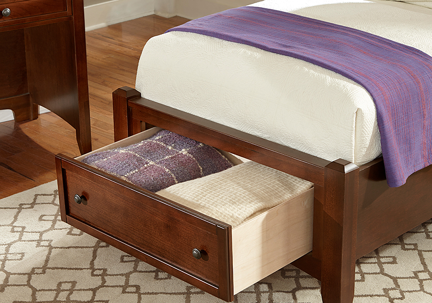 Bonanza Twin Mansion Storage Bed - Cherry Finish in Twin - BB28-338-033B-302-333 BB28338033B302333