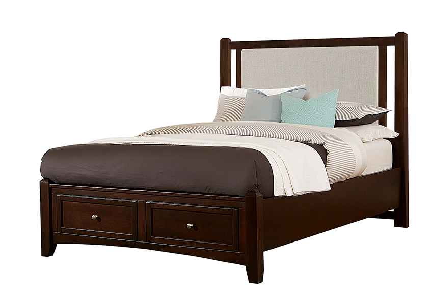 Bonanza Upholstered Storage Bed - Grey in Queen - BB28-551-054-050B-502-555 BB28551054050B502555