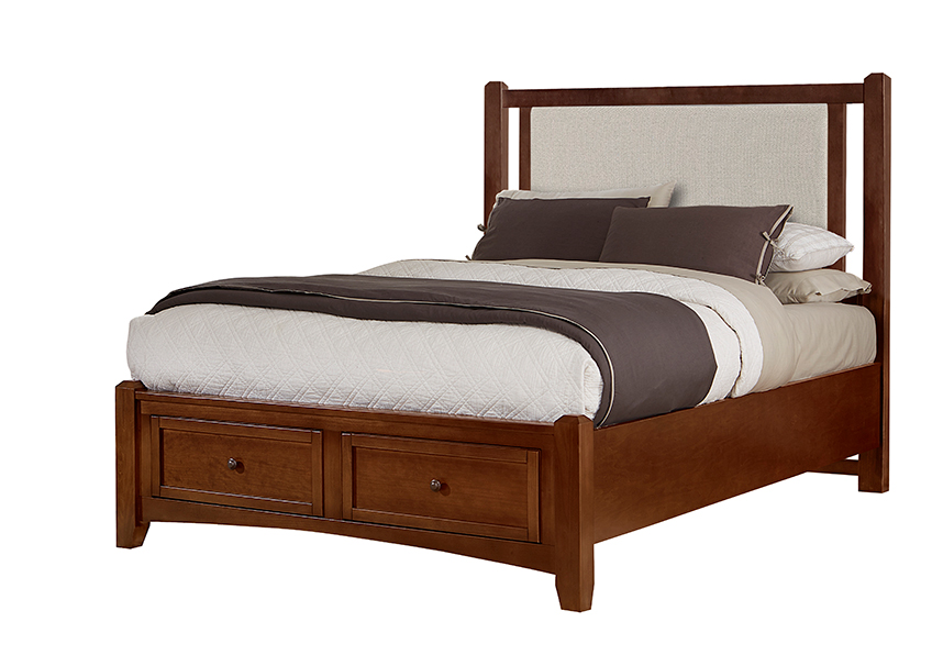Bonanza Upholstered Storage Bed - Grey in Queen - BB28-551-054-050B-502-555 BB28551054050B502555