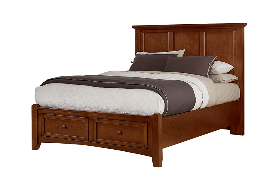 Bonanza Full, Queen, & King Mansion Storage Bed - Cherry Finish in King - BB28-668-066B-502-666 BB28668066B502666