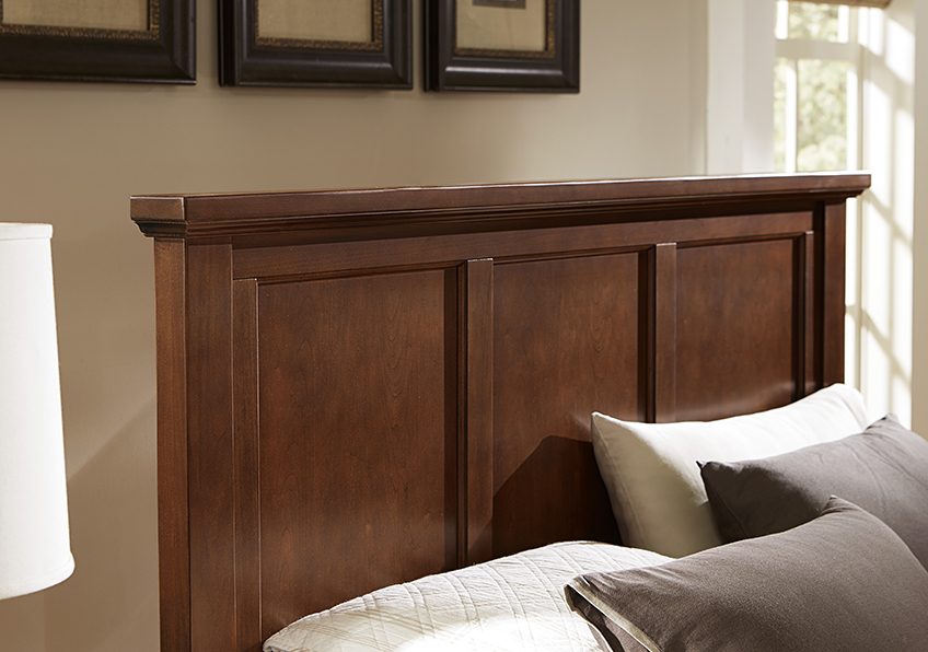 Bonanza Full, Queen, & King Mansion Storage Bed - Cherry Finish in King - BB28-668-066B-502-666 BB28668066B502666