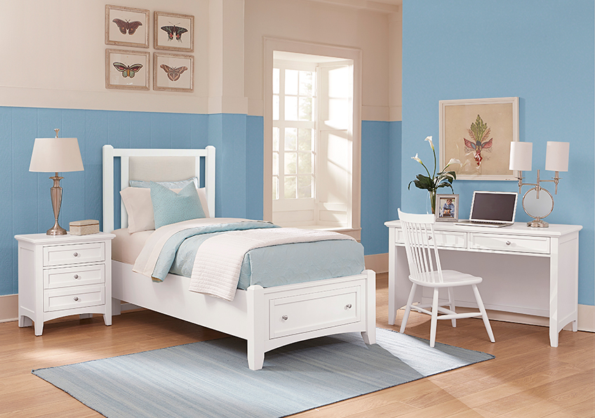 Bonanza Twin Upholstered Storage Bed 3/3 - Linen in Twin - BB29-331-031-033B-302-333 BB29331031033B302333