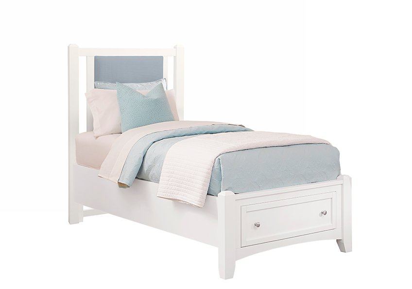 Bonanza Twin Upholstered Storage Bed 3/3 - Blue in Twin - BB29-331-033-033B-302-333 BB29331033033B302333