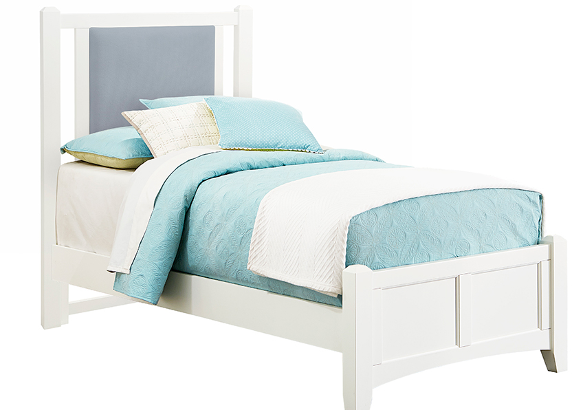 Bonanza Twin Upholstered Bed 3/3 - Blue in Queen - BB29-331-033-833-900 BB29331033833900