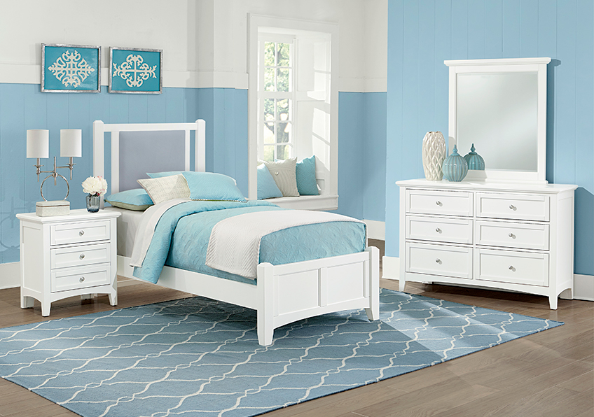 Bonanza Twin Upholstered Bed 3/3 - Blue in Queen - BB29-331-033-833-900 BB29331033833900