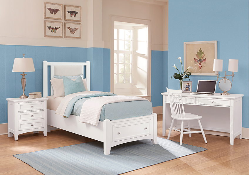 Bonanza Twin Upholstered Storage Bed 3/3 - Grey in Twin - BB29-331-034-033B-302-333 BB29331034033B302333