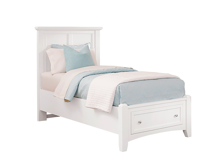 Bonanza Twin Mansion Storage Bed - White Finish in Twin - BB29-338-033B-302-333 BB29338033B302333