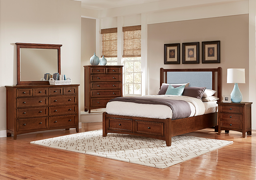 Bonanza Upholstered Storage Bed - Blue in Queen - BB29-551-053-050B-502-555 BB29551053050B502555