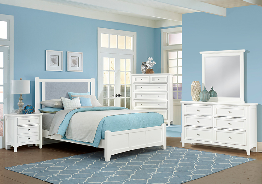 Bonanza Upholstered Bed - Blue in Queen - BB29-551-053-855-922 BB29551053855922