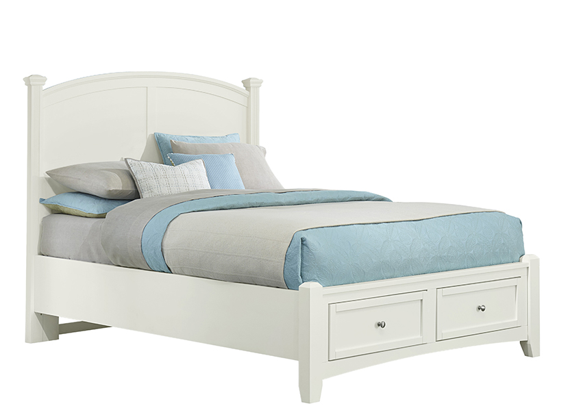 Bonanza Queen & King Poster Storage Bed - White Finish in Queen - BB29-557-050B-502-555 BB29557050B502555