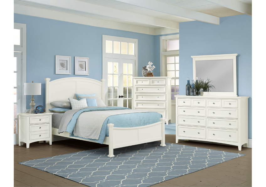 Bonanza Queen & King Poster Bed - White Finish - BB29-557-755-922, BB29-667-766-922-MS1 BB29557755922BB29667766922MS1