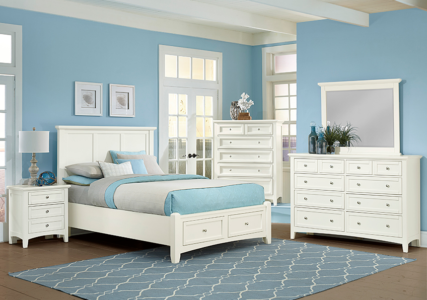 Bonanza Full, Queen, & King Mansion Storage Bed - White Finish in King - BB29-668-066B-502-666 BB29668066B502666