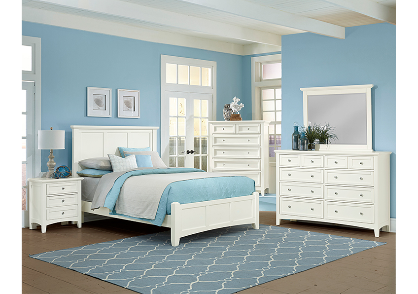 Bonanza Full, Queen & King Mansion Bed - White Finish - BB29-668/866/922/MS1 BB29668866922MS1