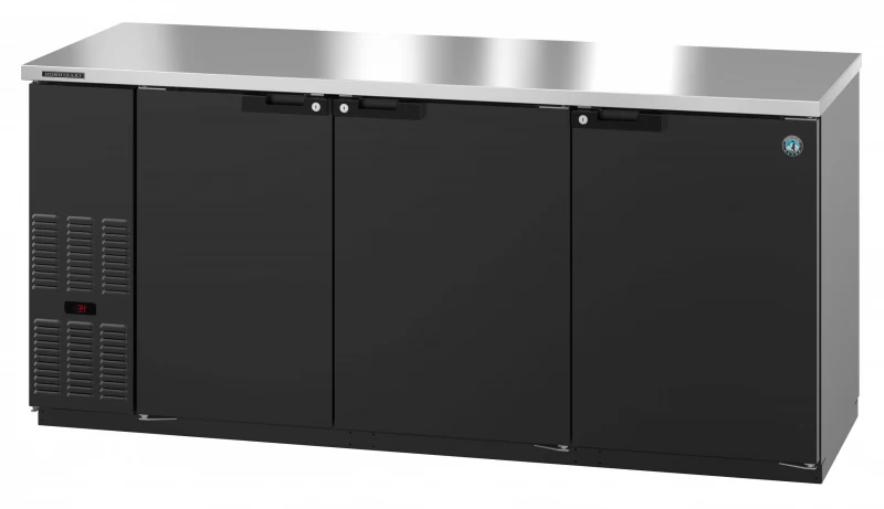 BB80-G-S, Refrigerator, Three Section Back Bar Back Bar, Glass DoorsTitle BB80GS