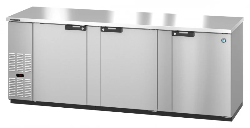 BB80-G-S, Refrigerator, Three Section Back Bar Back Bar, Glass DoorsTitle BB80GS