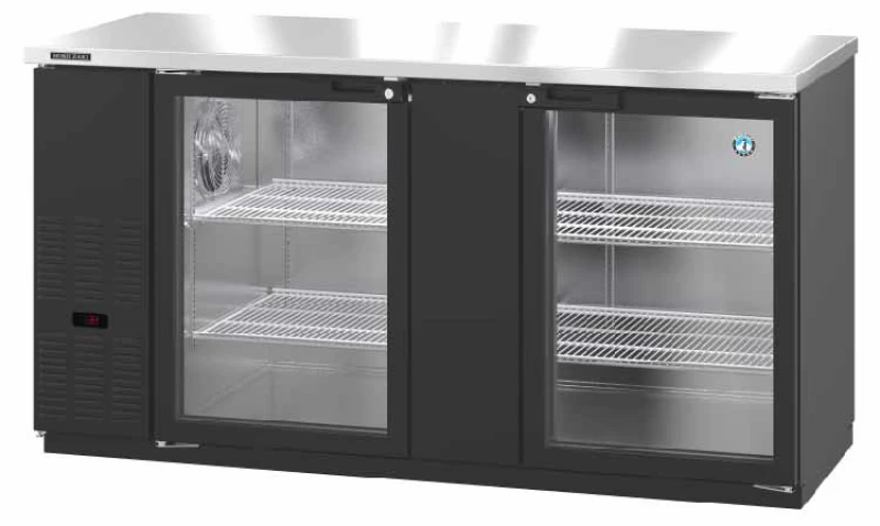 BB80-G-S, Refrigerator, Three Section Back Bar Back Bar, Glass DoorsTitle BB80GS