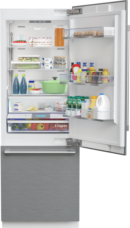 30" Freezer Bottom Built-In Refrigerator with Auto Ice Maker and Internal Water Dispenser BBBF3019IMWE