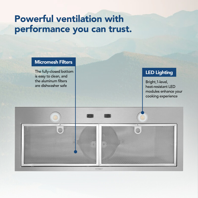 24-Inch Built-In Power Pack Insert w/ Easy Install System, 300 Max Blower CFM view 4