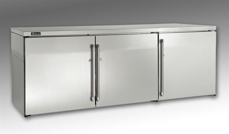 Remote back bar refrigerators allow customers to mount the compressor in an alternate location, ideal for remote servicing & noise isolation. Low Profile 29" total height, designed for areas 