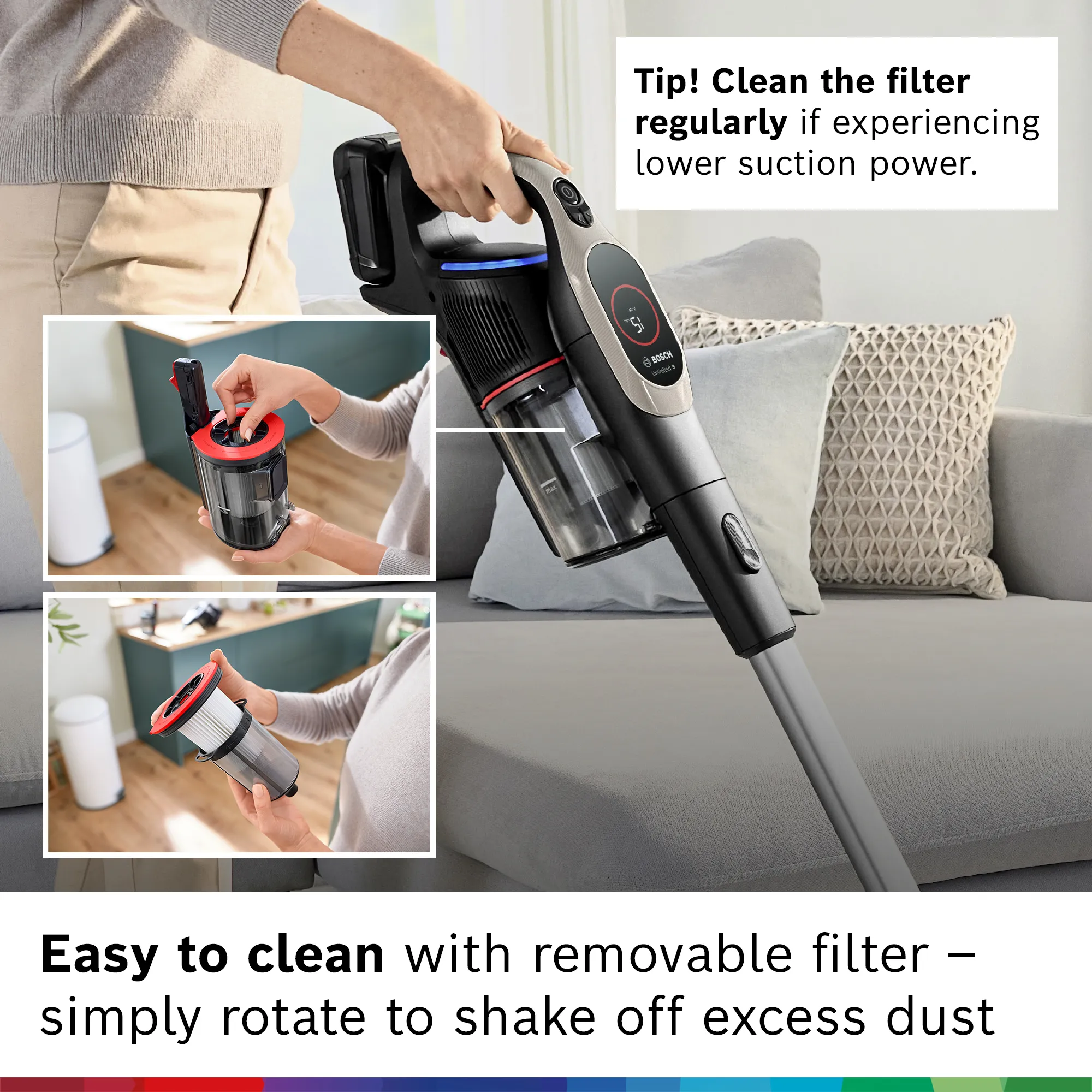 Cordless vacuum cleaner Unlimited 9 BBS932GUC