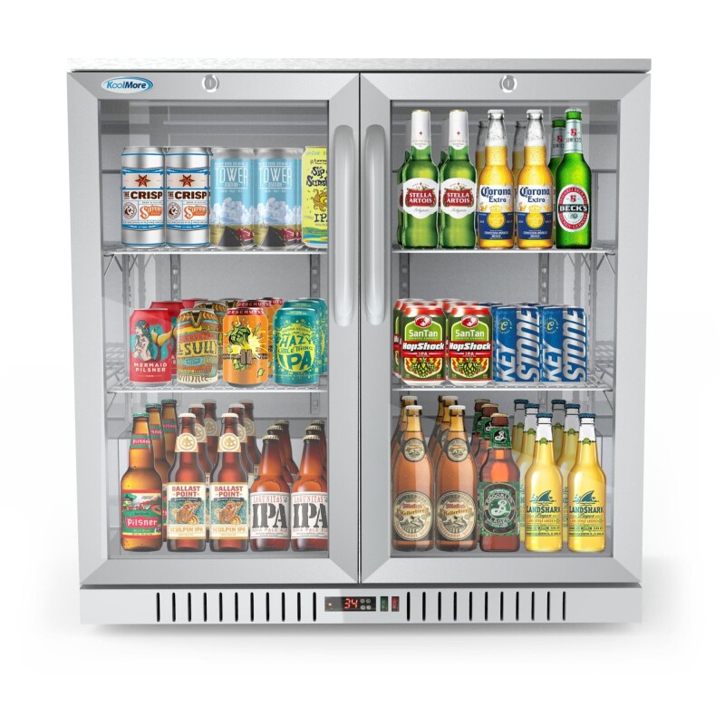 35 in. Two-Door Back Bar Refrigerator - 7.4 Cu Ft BC2DSWSS