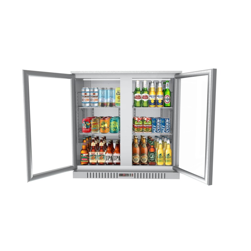 35 in. Two-Door Back Bar Refrigerator - 7.4 Cu Ft BC2DSWSS, product image 4 of 10