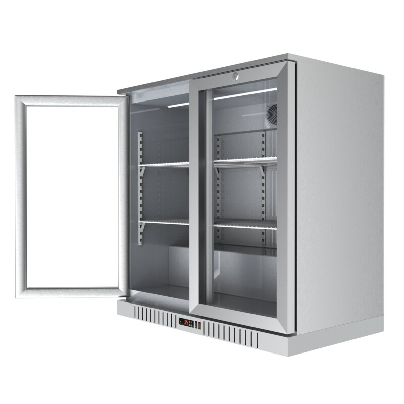 35 in. Two-Door Back Bar Refrigerator - 7.4 Cu Ft BC2DSWSS, product image 5 of 10