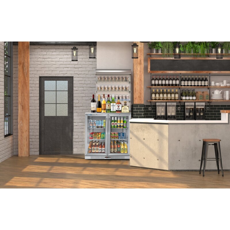 35 in. Two-Door Back Bar Refrigerator - 7.4 Cu Ft BC2DSWSS, product image 10 of 10
