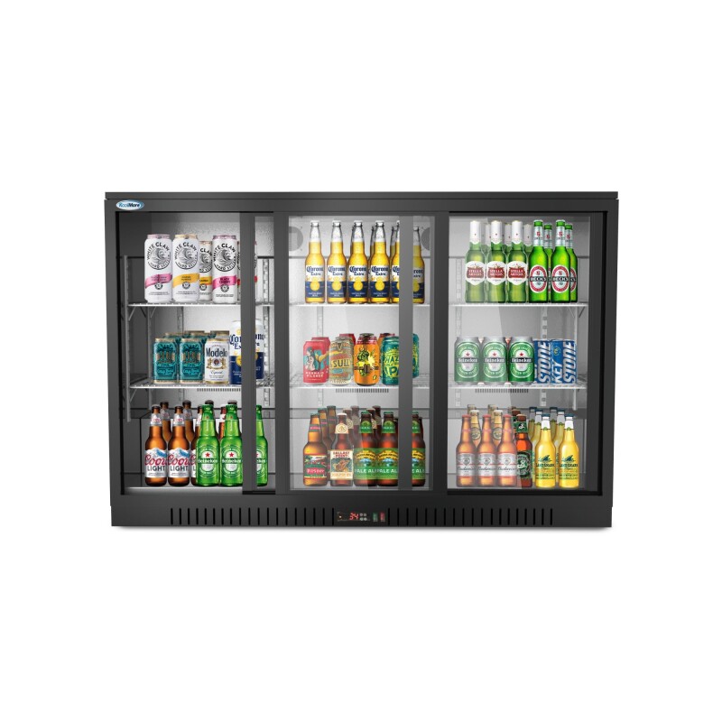 53 in. Three-Door Back Bar Refrigerator - 11.3 Cu Ft BC3DSLBK, product image 2 of 9
