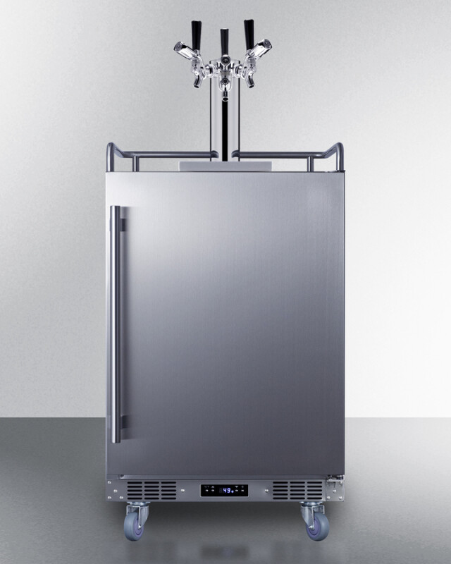 24" Wide Built-In Outdoor Commercial Beer Kegerator BC74OSCOMTRIPLE