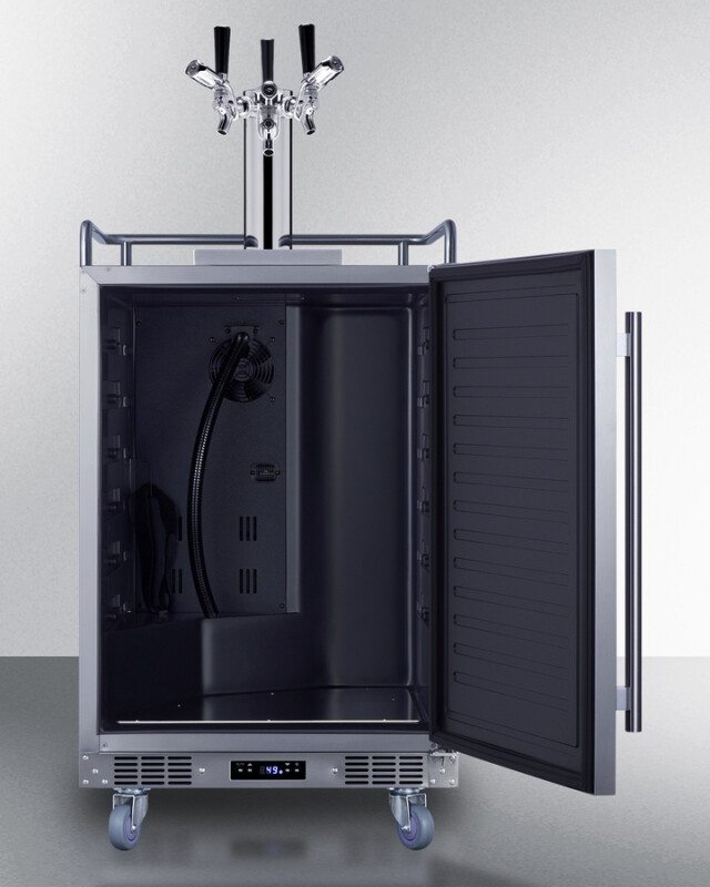 24" Wide Built-In Outdoor Commercial Beer Kegerator BC74OSCOMTRIPLE