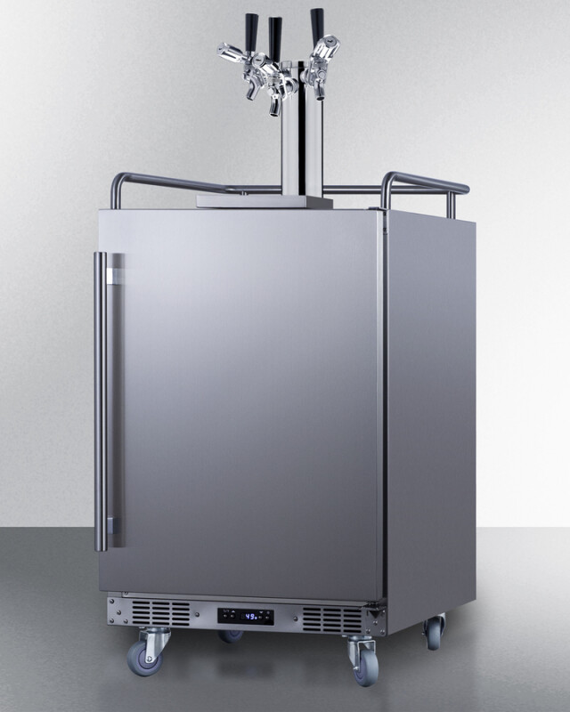 24" Wide Built-In Outdoor Commercial Beer Kegerator BC74OSCOMTRIPLE