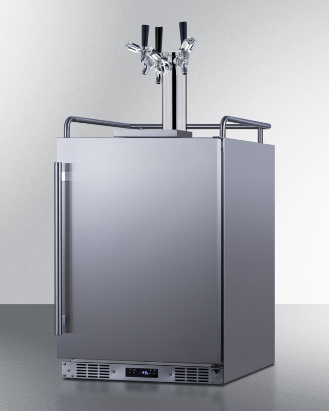 24" Wide Built-In Outdoor Commercial Beer Kegerator BC74OSCOMTRIPLE