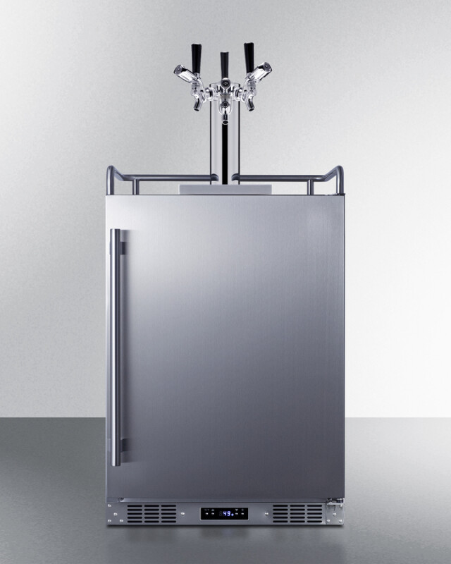 24" Wide Built-In Outdoor Commercial Beer Kegerator BC74OSCOMTRIPLE