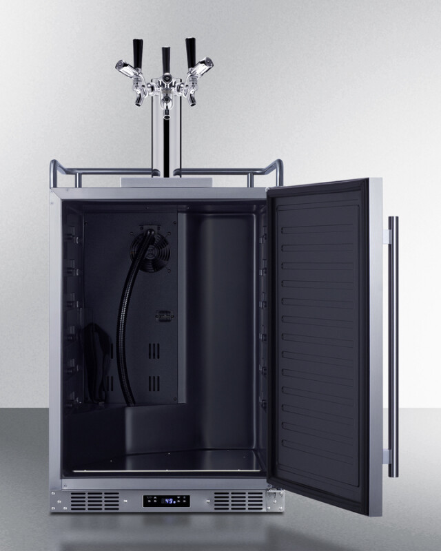 24" Wide Built-In Outdoor Commercial Beer Kegerator BC74OSCOMTRIPLE