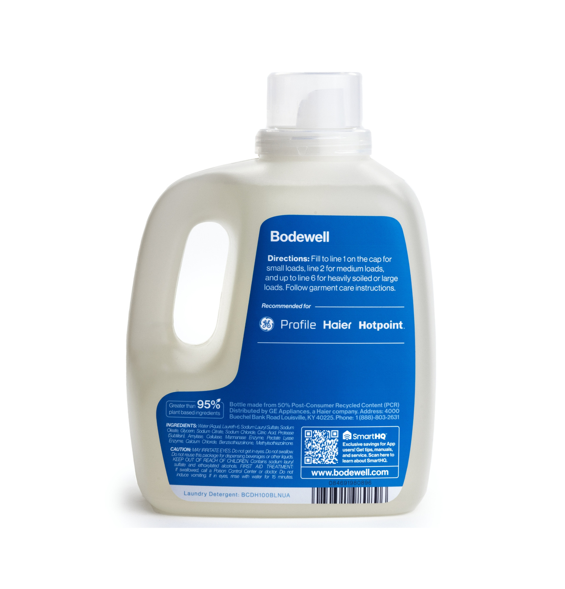 Bodewell Free & Clear Liquid Laundry Detergent, 100 oz- 64 Loads BCDH100BLNUA, product image 2 of 4